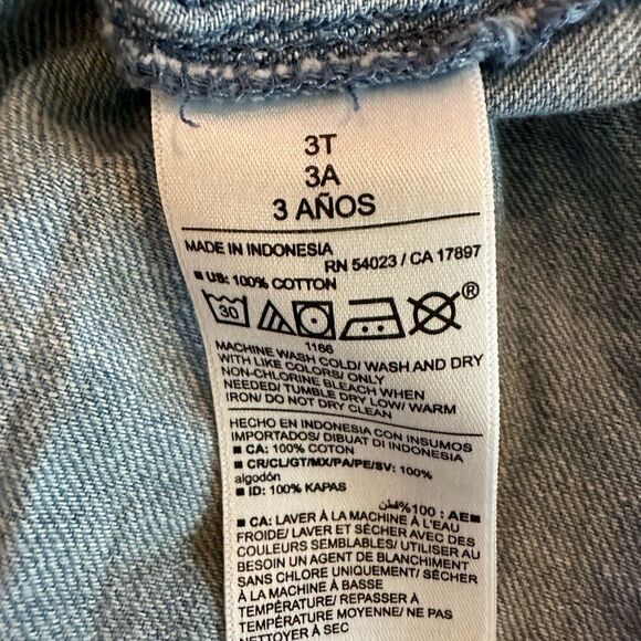 Old Navy Denim Ruffed Sun Dress Toddler Size 3 - Picture 5 of 5